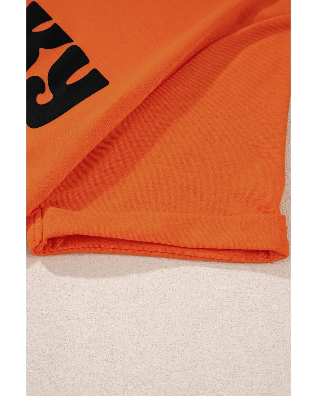 Orange SPOOKY Vibe Ghost Print Crewneck Halloween T Shirt - 3XL