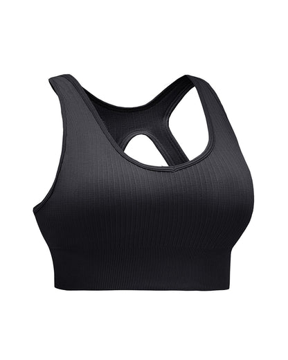 Azura Exchange Hollow-out Ribbed Racerback Camisole - M