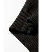 Black Halloween Pumpkin Face Pattern Drop Shoulder Sweater - M