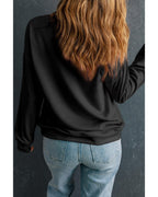 Black Halloween Polka Dot Pumpkin Ghost Print Plus Sweatshirt - 1X