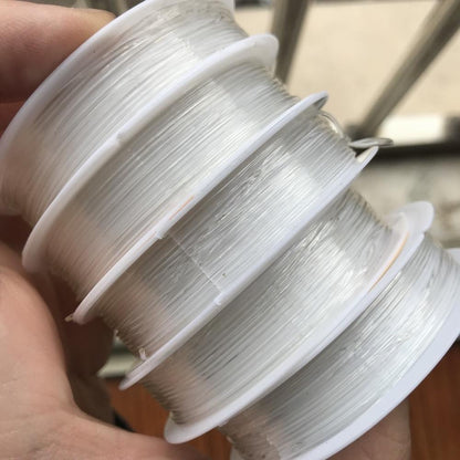 5 Piece Clear Elastic Fishing Line For Diy Jewelry Bead Making And Crafts 0.5Mm