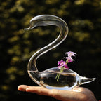 Swan Flower Vases - Home Decor Wedding Gifts Glass Crafts