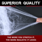 HALLOWEEN STRETCHABLE SPIDER WEB Spooky Decoration with Spiders Party Decor Ghost