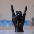 Black Right Hand Resin Rock and Roll Hand Figurine - Stylish Desk and Living Room Decor