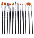 Dark blue with a hint of black 18-Piece Multi-Purpose Nylon Hair Watercolor Brush Set – Professional Painting Tools for Artists