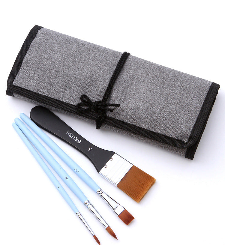 Light blue 18-Piece Multi-Purpose Nylon Hair Watercolor Brush Set – Professional Painting Tools for Artists