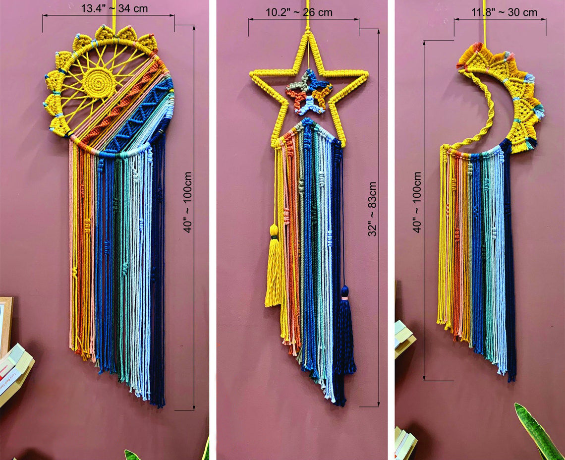 Colorful Tassel Dream Catcher - Bohemian Style Wall Decor (Star)