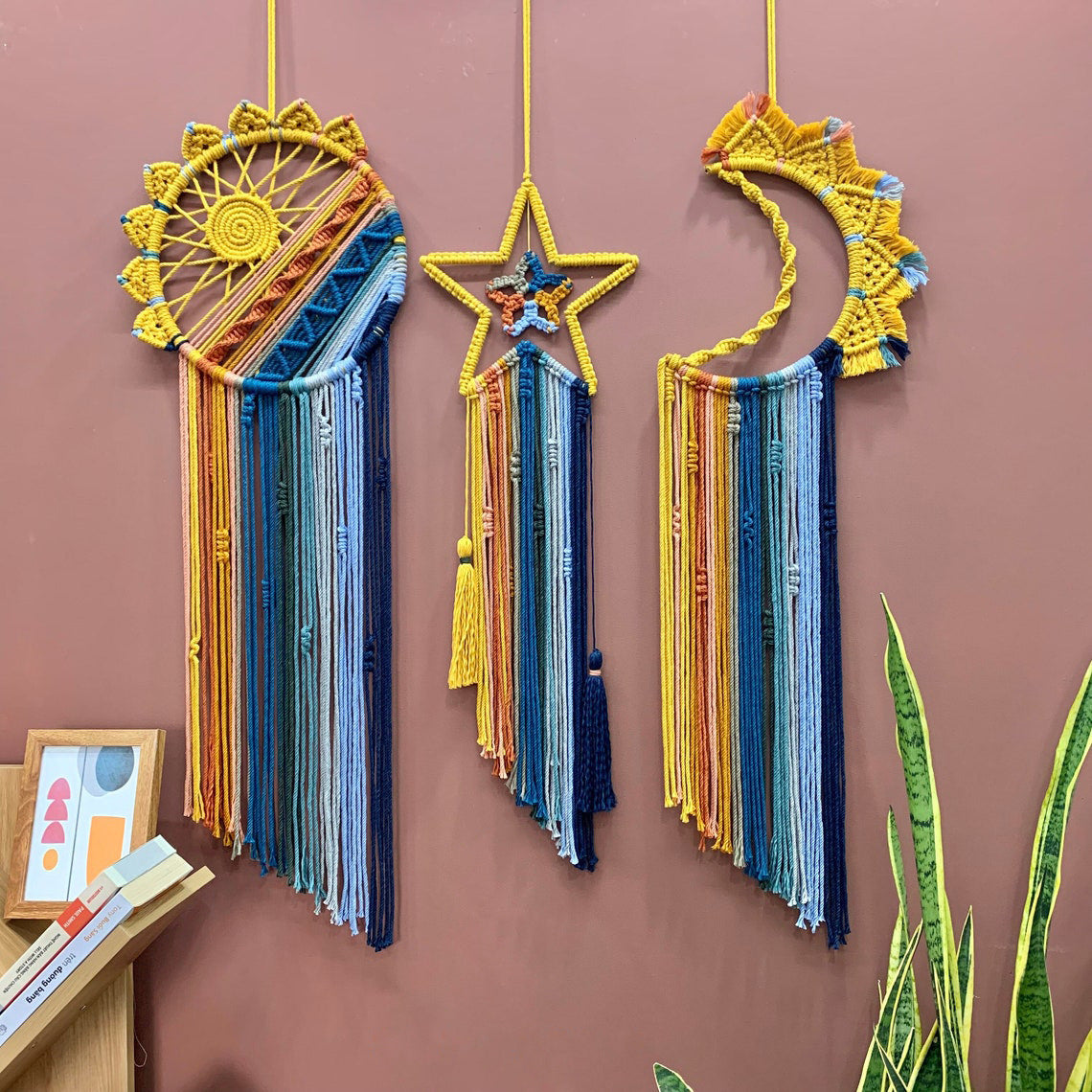 Colorful Tassel Dream Catcher - Bohemian Style Wall Decor (Star)