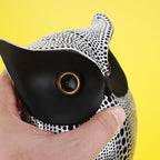 Gold resin owl statue - modern perforated design for living room TV cabinet and entryway decoration