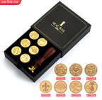 Love 2-Piece Retro Sealing Wax Stamp Set - 11.3 x 11.3 x 3.6 cm DIY Gift Box Kit for Handmade Crafts