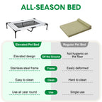 Raised Dog Bed Large Elevated Pet Bed Scratch and Moisture Resistant Breathable Kennel with Non-Slip Feet Indoor Outdoor for All Seasons Max Load 100kg
