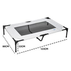 Raised Dog Bed Large Elevated Pet Bed Scratch and Moisture Resistant Breathable Kennel with Non-Slip Feet Indoor Outdoor for All Seasons Max Load 100kg