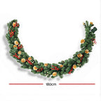 Jingle Jollys 1.8M Christmas Garland Pre-lit LED Pine Cones Berries Xmas Decor