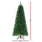 Jingle Jollys 1.8M Pre-lit Christmas Tree 8 Mode Multi Colour 200 LED Light Xmas