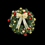 Jingle Jollys Christmas Wreath 60CM LED Garland Berries Bow Baubles Xmas Decor