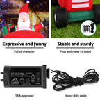 Jingle Jollys Christmas Inflatable Santa Truck 2.6M Length LED Decorations Illuminated