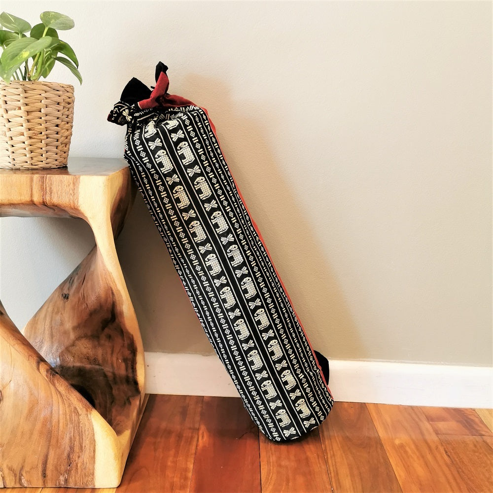 Thai Boho Yoga Mat Carry Bag RedEle