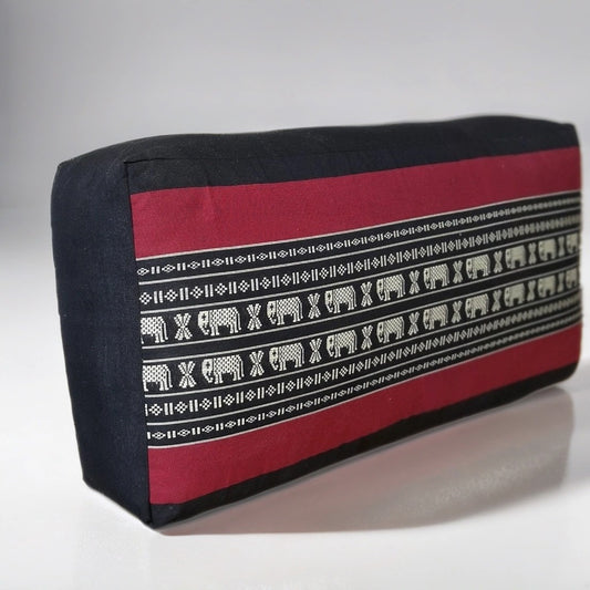 Oblong Meditation Cushion/ Yoga Bolster Prop Kapok Filled RedEle