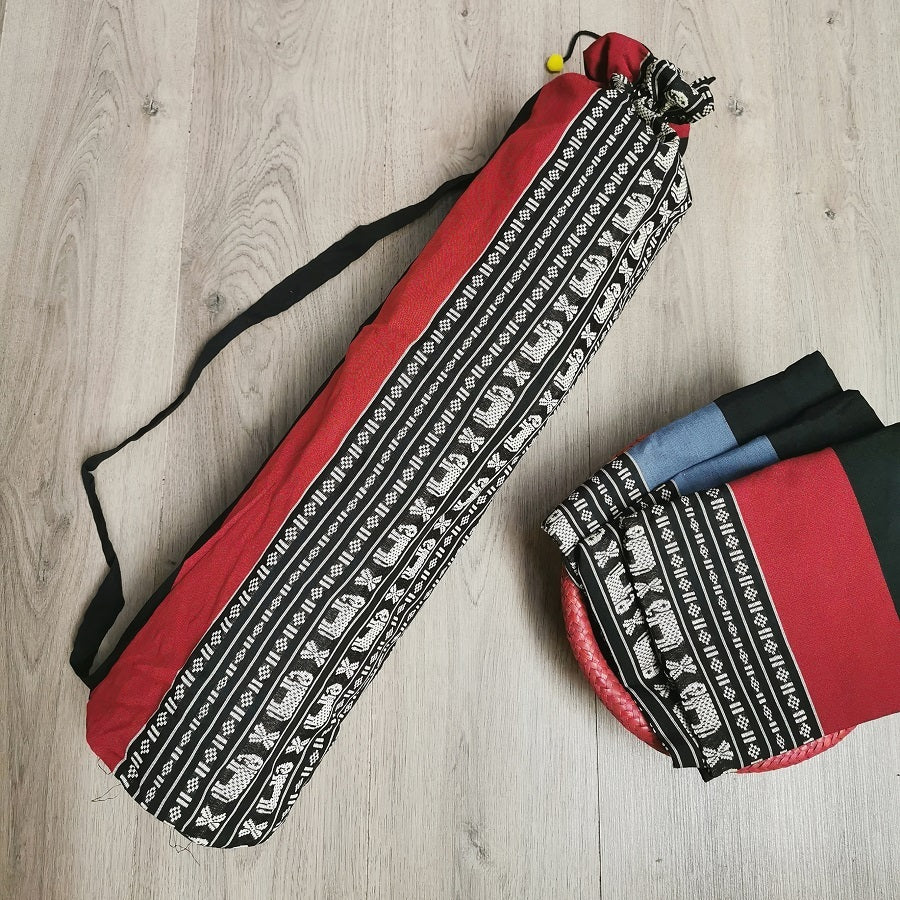 Thai Boho Yoga Mat Carry Bag RedEle