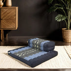 Meditation Cushion + Seating Block Set Blue Elephant