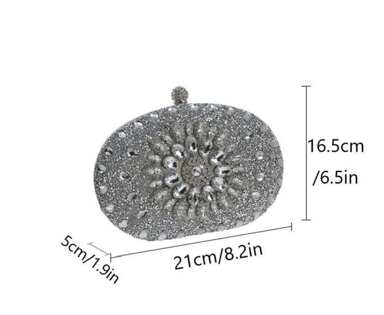 Crystal Beaded Bridal Clutch, Wedding Crystal Clutch, Bridal Clutch Bag,Clutch Bags, Diamond Rhinestone Purse, Female clutches, Chain Handbags, Wedding Purse , Evening Bag
