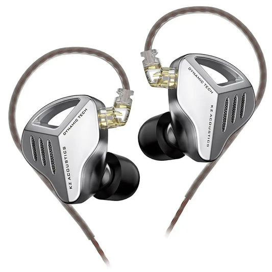 ZVX Silver Dynamic HIFI Bass Earbuds In-Ear Monitor Headphones NO-MIC Earphones