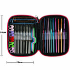 124 pcs Crochet Hooks Set Kit Weave Yarn Knitting Needles Sewing DIY Tools Case TheliCraft