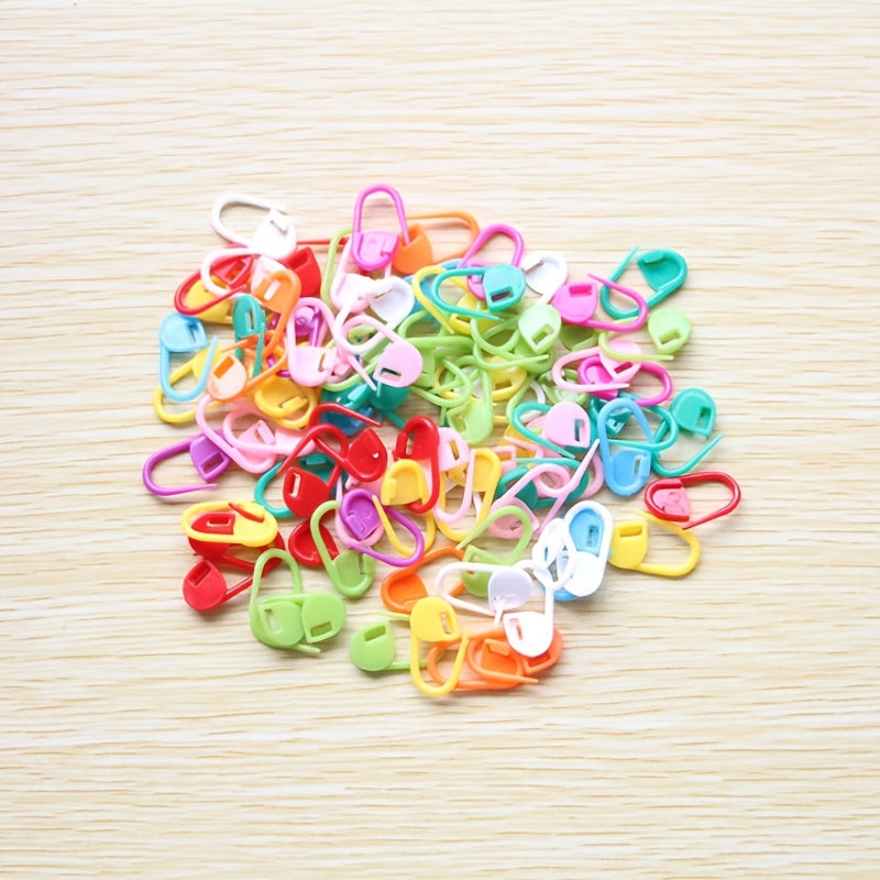 100 Pcs Colorful Small Pins Mini Button Plastic Positioning Knitting Mark Hand DIY Marking Crocheting Tools TheliCraft