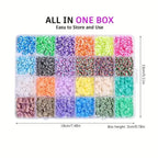 10800pcs Clay Beads for Bracelet Making Kit 72 Colors Spacer Heishi Beads JewelryMaking Kit TheliCraft