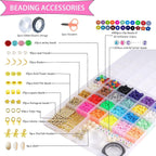 20 Colours 5300pcs Clay Beads Bracelet Making Kit Smiley Face Jewelry Making Kit TheliCraft