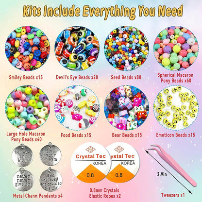 3600pcs 6mm Flat Round Heishi Ceramics 15 Colors Polymer Clay Bead Alphabet Beads Jewelry Making Kit TheliCraft