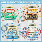 7200pcs Polymer Clay Beads Set 24 Colors Clay Round Disc Spacer Heishi Beads Jewelry Making Kit TheliCraft
