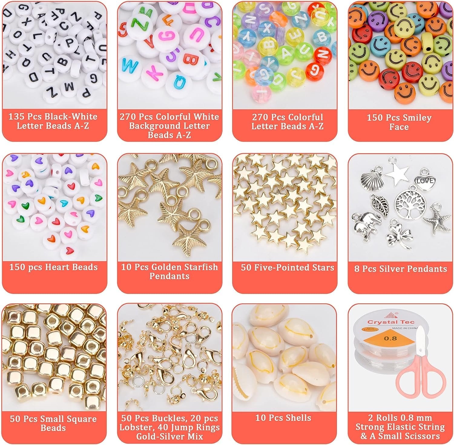 6000pcs Polymer Clay Beads Set 24 Colors Clay Round Disc Spacer Heishi Beads Jewelry Making Kit TheliCraft