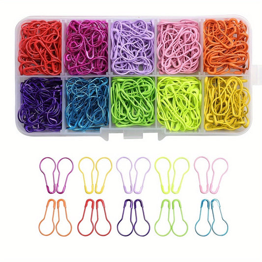 100pcs Safety Pins, Gourd Shape Pins, Mixed Colors Pins With Storage Box TheliCraft