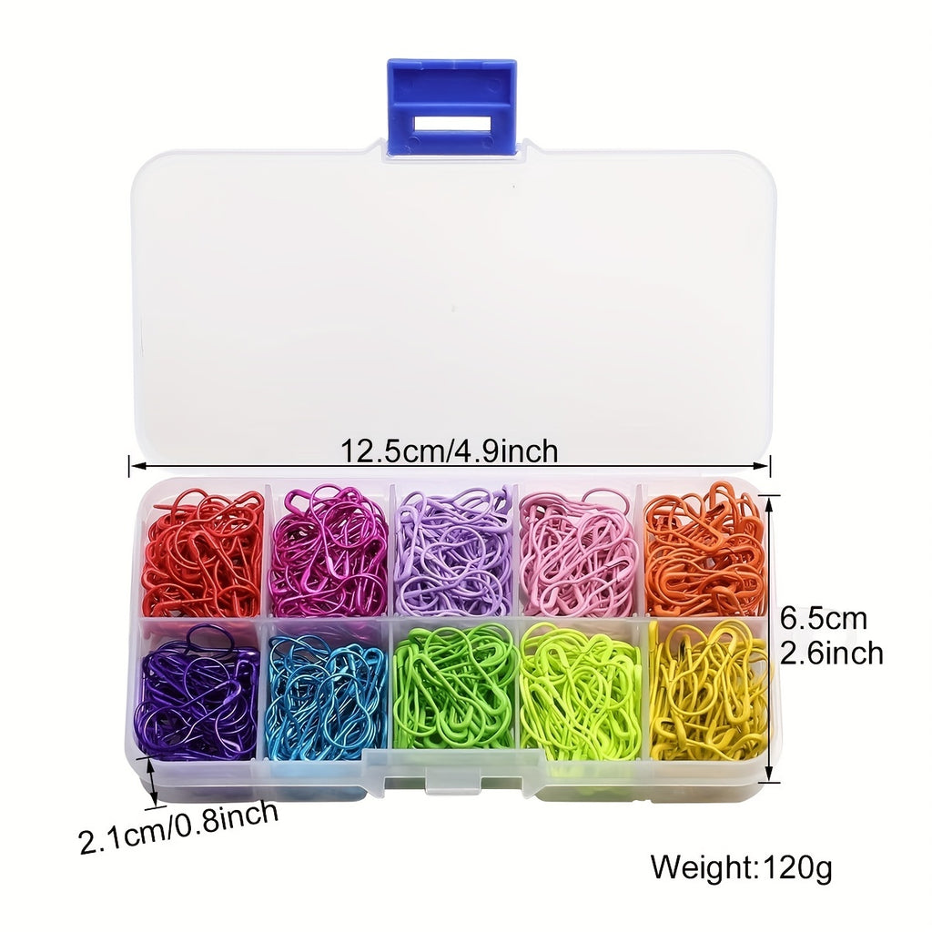 100pcs Safety Pins, Gourd Shape Pins, Mixed Colors Pins With Storage Box TheliCraft