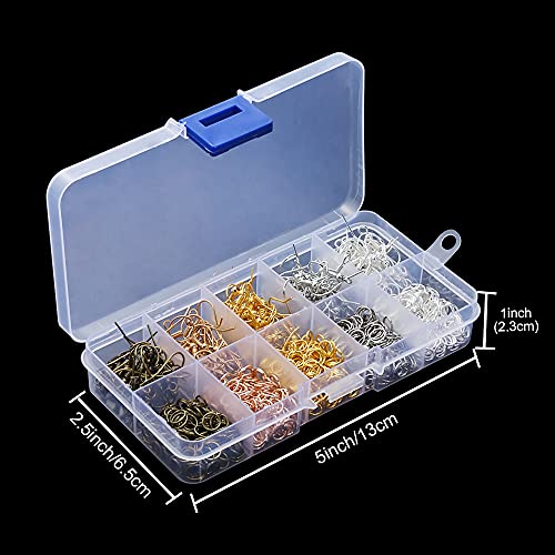 1128 PCS Earring Making Kit with 125pcs Earring Hooks, 1000pcs Jump Rings and Jewelry Pliers TheliCraft