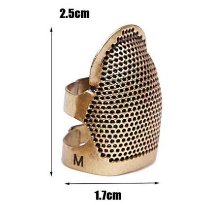 Medium size Copper Finger Protector Thimble Adjustable Fingertip Thimble for Sewing Embroide TheliCraft