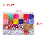12 Colors 4000pcs DIY Ceramic Loose Bead Set 6mm Flat Round Polymer Clay Beads Jewelry Making Kit TheliCraft