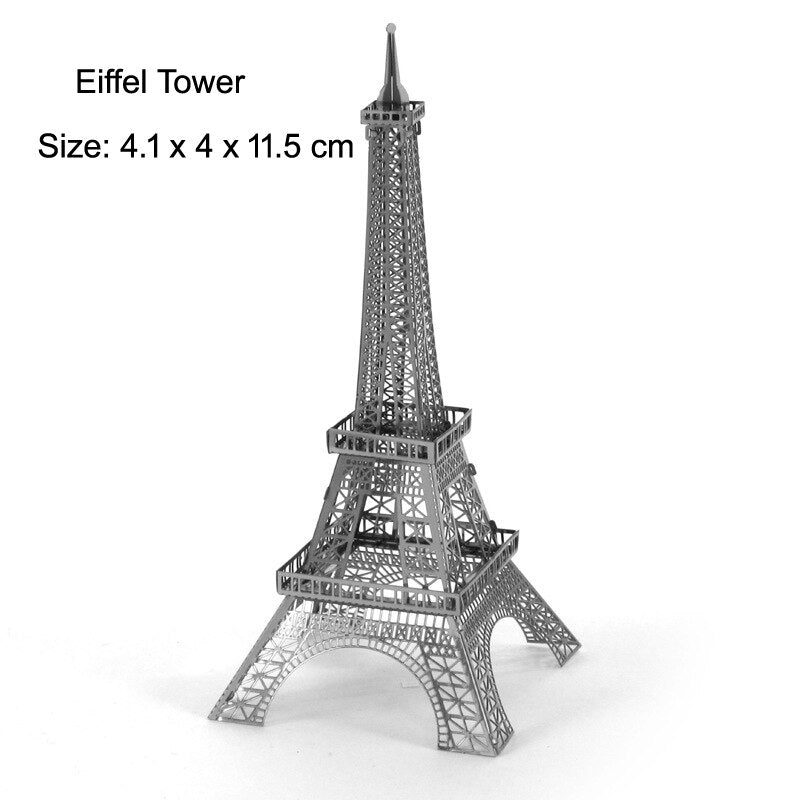 3D Metal Puzzle Eiffel Tower DIY Model Building Kit Adult Toys Birthday Gift TheliCraft