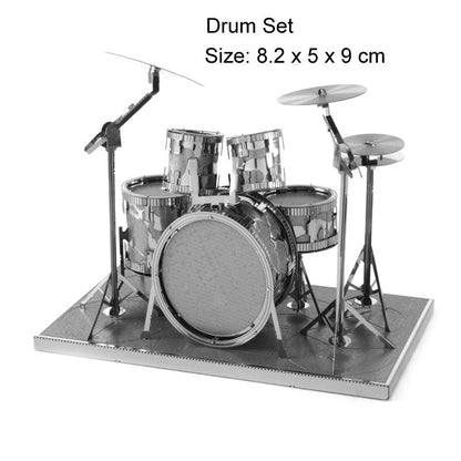 3D Metal Assembly Model World Building Handmade DIY Puzzle Adult Kids Toy Style Gift Fighter Castle Drum Metal Puzzle TheliCraft