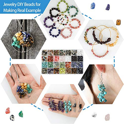 1330Pcs Irregular Crystal Chips, Natural Gemstone Beads Kit for DIY Bracelet Necklace Earring TheliCraft