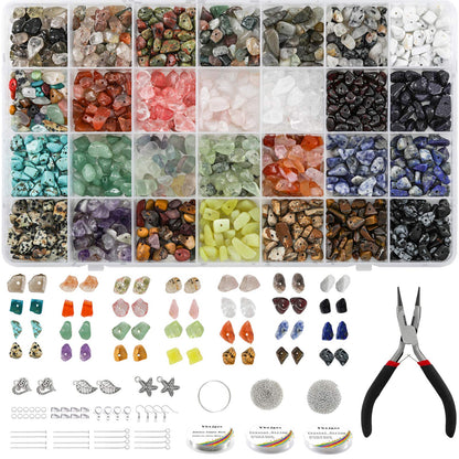 1330Pcs Irregular Crystal Chips, Natural Gemstone Beads Kit for DIY Bracelet Necklace Earring TheliCraft