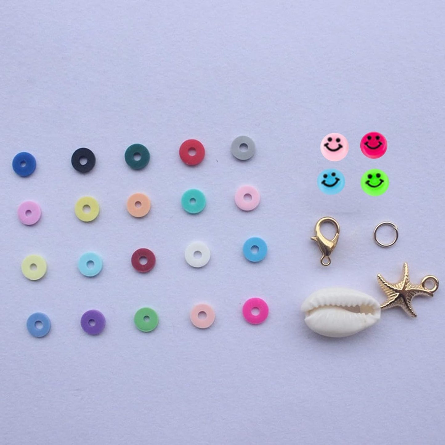 18 Colors 6mm Flat Round Disc Beads 3900pcs Polymer Soft Clay Beads For DIY Jewelry Making TheliCraft