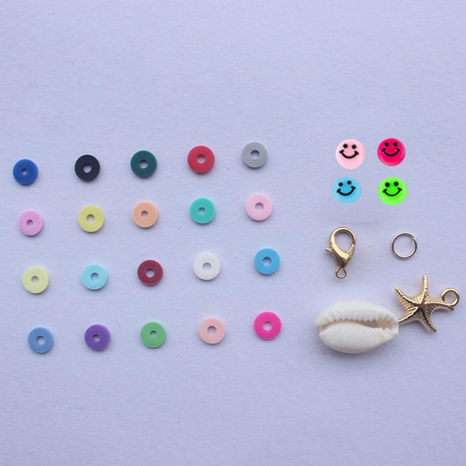 18 Colors 6mm Flat Round Disc Beads 3900pcs Polymer Soft Clay Beads For DIY Jewelry Making TheliCraft