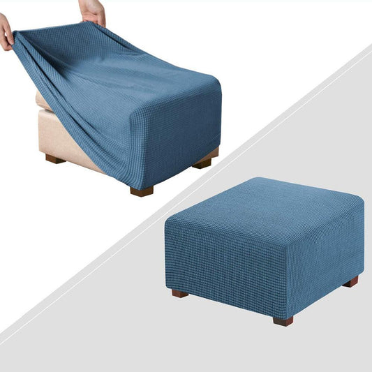 COMFEYA Square Ottoman Cover Premium Furniture Protector with Elastic Bottom