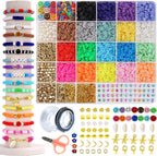 20 Colours 5300pcs Clay Beads Bracelet Making Kit Smiley Face Jewelry Making Kit TheliCraft