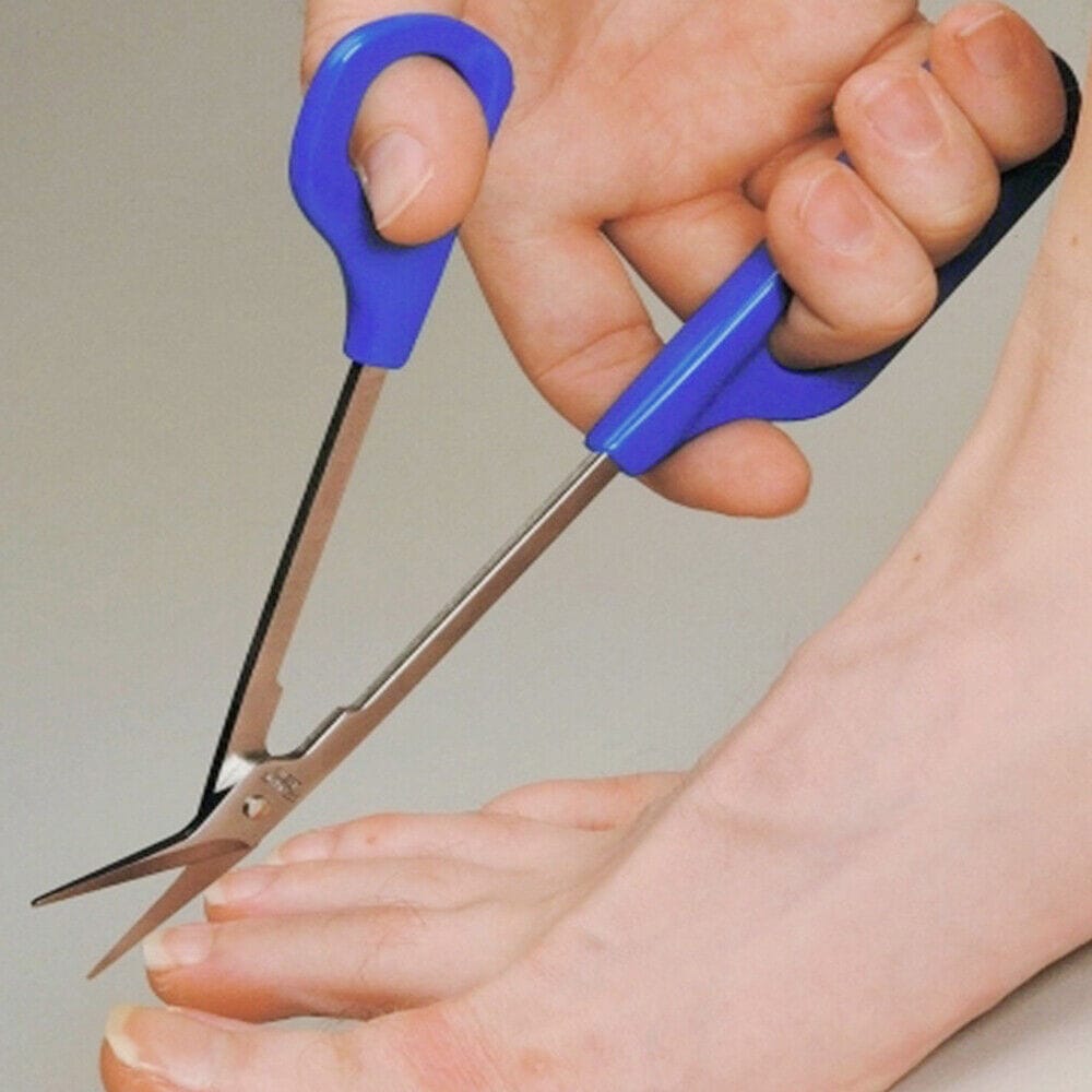 20cm Long Reach Easy Grip Toe Nail Scissor Trimmer For Disabled Manicure Pedicure TheliCraft