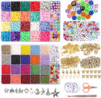 25000 Pcs 24 Girds DIY Acrylic Bead A-Z Letter Beads Polymer Soft Clay jewelry making Kit For Bracelet Making TheliCraft