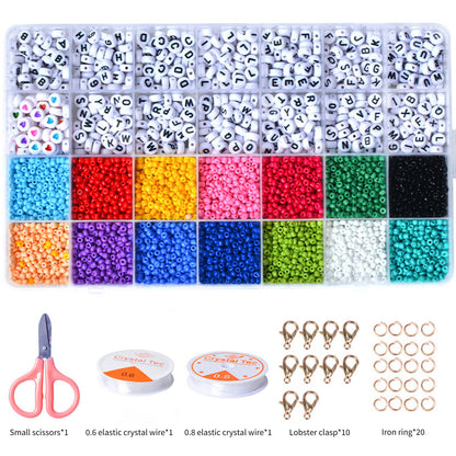 28 Grids 3mm 4500pcs Acrylic Seed Beads Craft Kit with A-Z Letter Beads For Jewellery Making TheliCraft