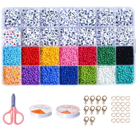 28 Grids 3mm 4500pcs Acrylic Seed Beads Craft Kit with A-Z Letter Beads For Jewellery Making TheliCraft